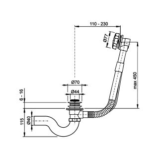 Слив-перелив Timo белый 8004/16
